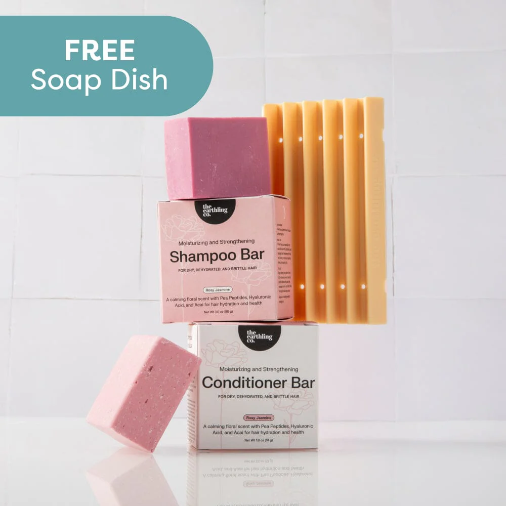 Shampoo and Conditioner for Moisture & Strength + Includes Free Soap Dish